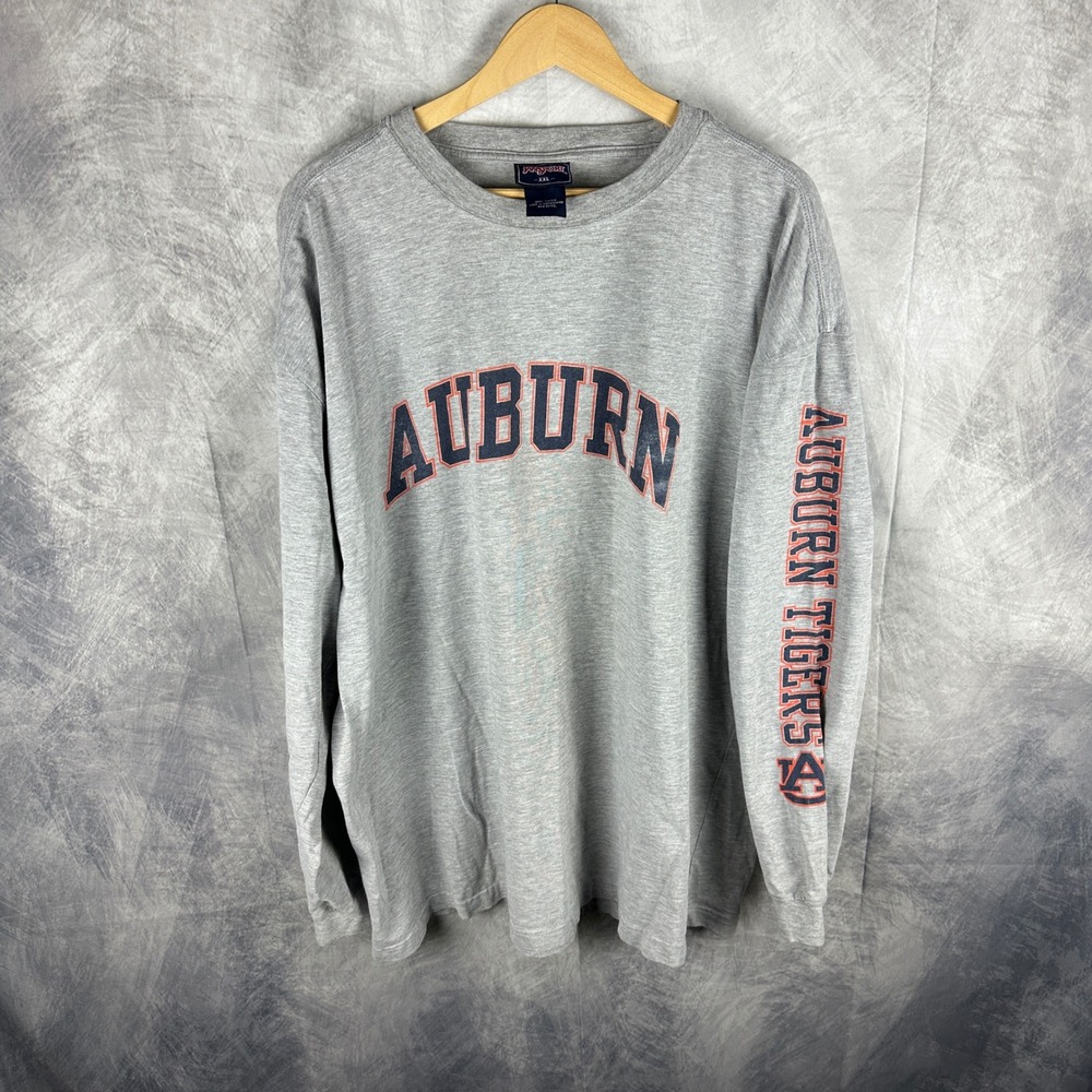 90s Y2K Jansport Auburn Tigers Long Sleeve Shirt Mens XXL Gray Cotton NCAA Tee